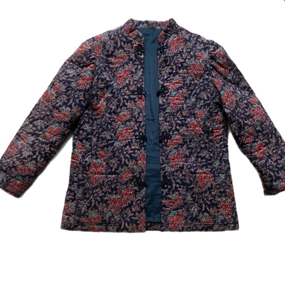 Vintage Boho Floral Quilted Jacket S/M - Picture 1 of 4